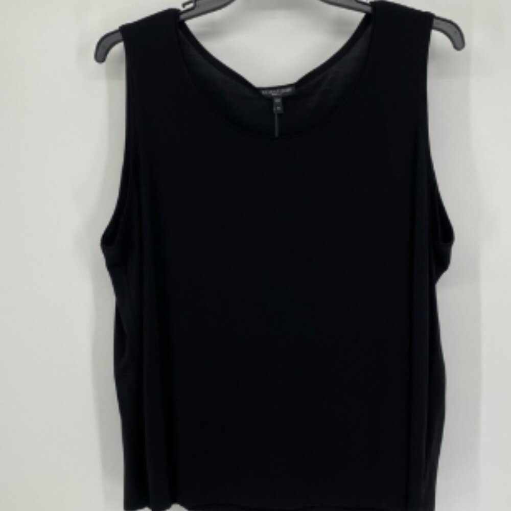 Eileen Fisher Stretch Silk Jersey Scoop Neck Tank Top, Shell, Plus Size 3X NWT
